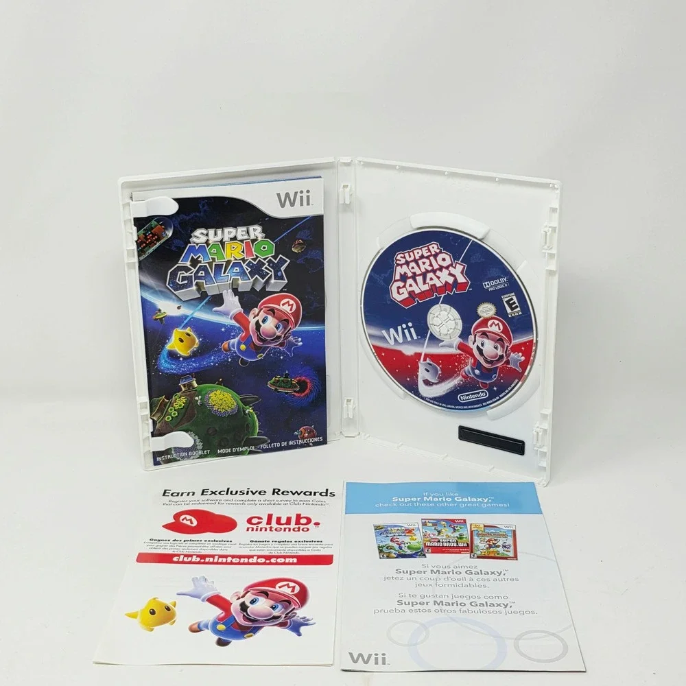 Super Mario Galaxy Nintendo Wii Selects CIB Complete with Manual and Inserts